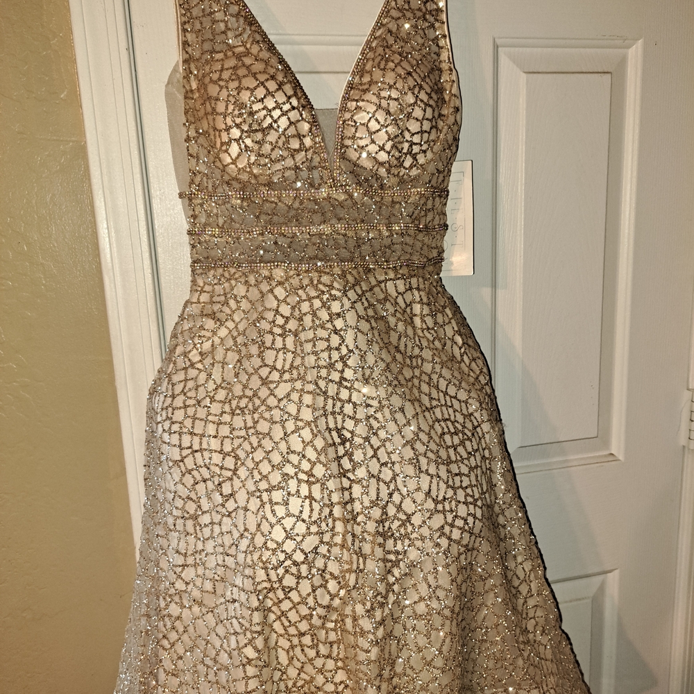 Elegant Gold Sequin Dress